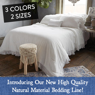 Frayed Edge Comforter 3 Piece Set, Pick Your Color/Size