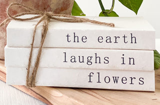Earth Laughs in Flowers Hand Stamped Book Set