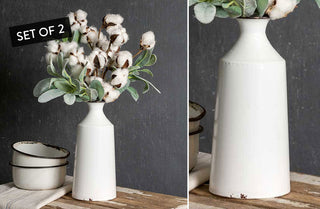 Milk Bottle Vase, Set of 2