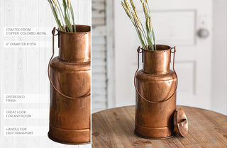 Copper Finish Canister with Lid