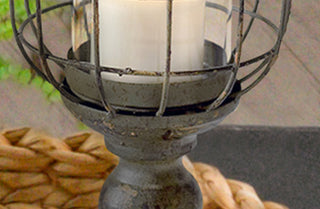 Industrial Caged Candle Goblet