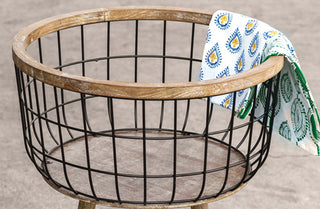 Modern Industrial Standing Storage Basket