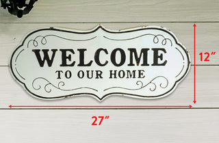 27 Inch Welcome To Our Home Plaque