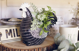 Chicken and Sheep Planter, Set of 2