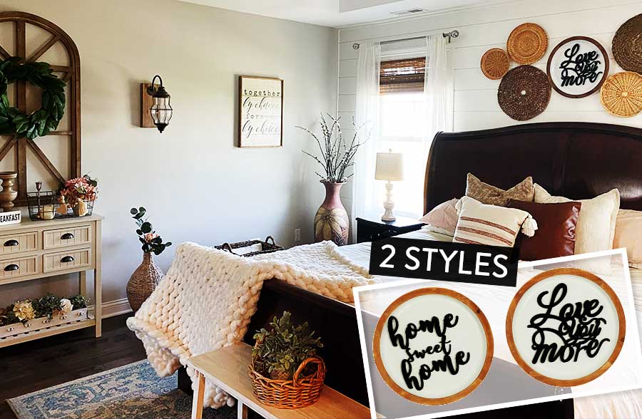 Round Wooden Framed Script Sign – Decor Steals