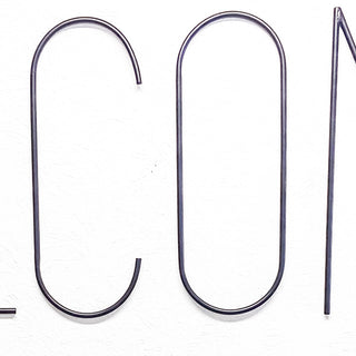 GINORMOUS Metal Script Welcome Letters