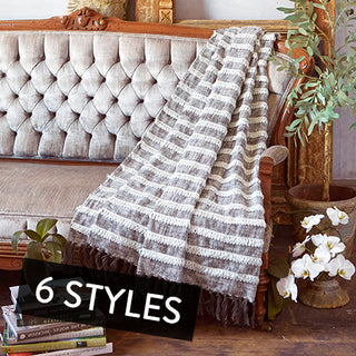 Woven Cotton Throw Blankets, Pick Your Style