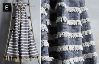 Woven Cotton Throw Blankets, Pick Your Style