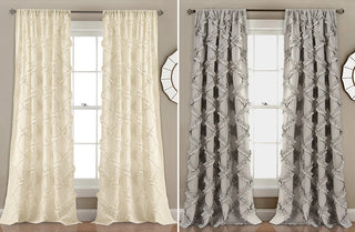 Frill Design Curtain Panel Set, Pick Your Color