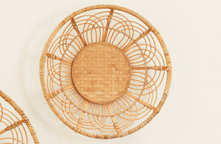 Woven Round Basket Wall Decor, Set of 3