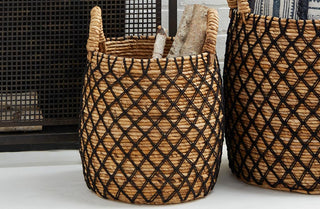 Banana Leaf  Wicker Basket, Set of 2