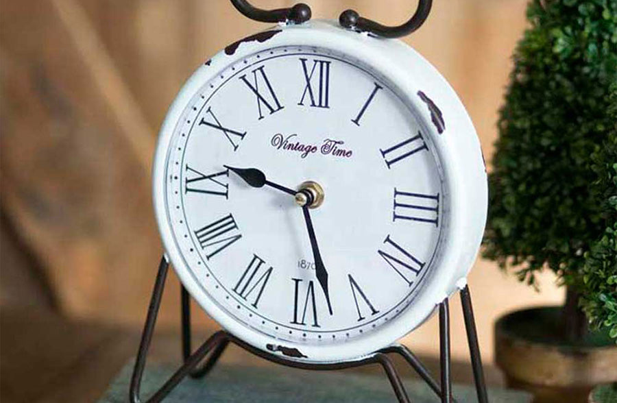 Vintage Time Tabletop Clock - Decor Steals