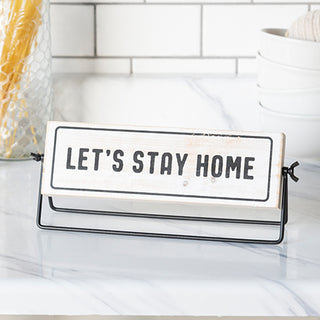 Stay Home or Eat Out Rotating Tabletop Sign