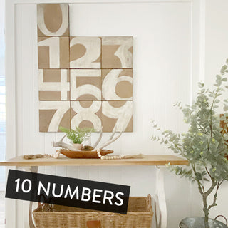 Numbered Wall Tile Decor, Set of 10