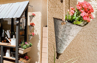 Funnel Planter Watering System with Wall Bracket