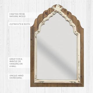 Scalloped Wooden Framed Mirror | DES Exclusive