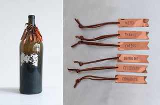 Copper Bottle Tags, Set of 6