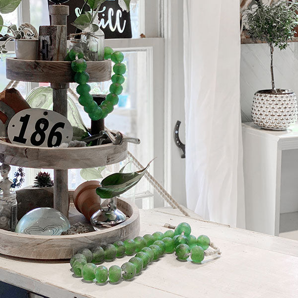 Recycled Glass Bead Garland