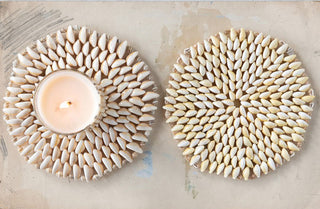 Round Shell Trivets, Set of 2