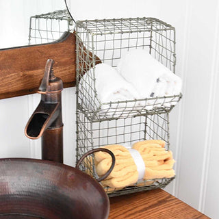Two-Tiered General Store Wire Wall Bin