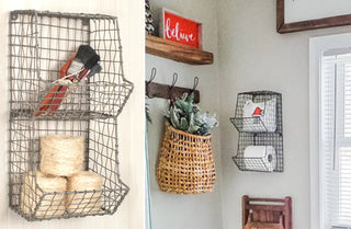 Two-Tiered General Store Wire Wall Bin