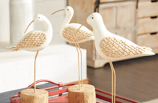 Standing Seagulls Statues, Set of 3