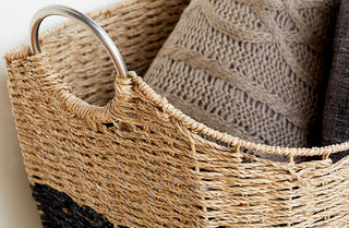 Two-Toned Seagrass Basket