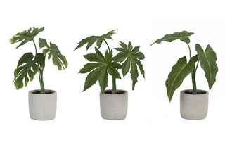 Assorted Faux Potted Plants, Set of 3