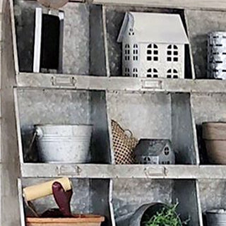 LARGE Galvanized Cubby Wall Unit