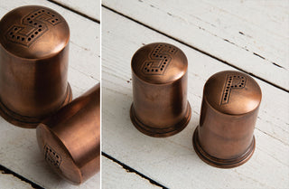 Copper Finish Salt and Pepper Shakers