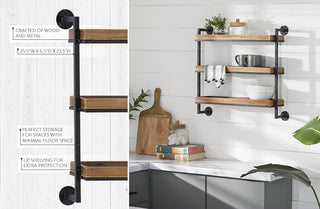 Industrial Piping Open Shelving Unit