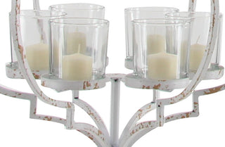 Chippy White Candle Chandelier