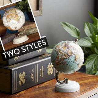 Tabletop Globe with Marble Base, Pick Your Color