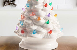 Multi-Color Light Up Ceramic Christmas Tree