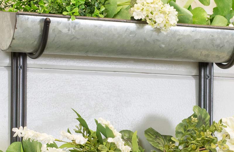 galvanized hanging triple planter Hanging Trough Planter Shelf