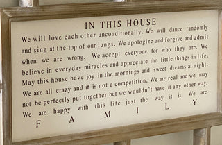 In This House Wooden Wall Decor
