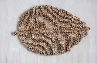Woven Seagrass Leaf Placemats , Set of 2