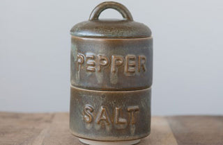 Stackable Salt & Pepper Pots with Lid