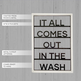 Fun Laundry Sign Decor | It All Comes Out In The Wash