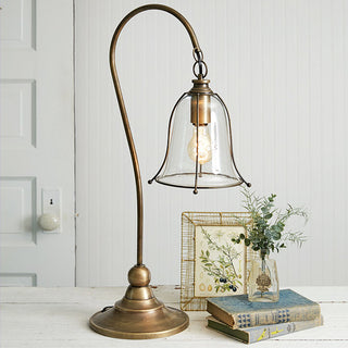 Antique Gooseneck Brass Finish Lamp