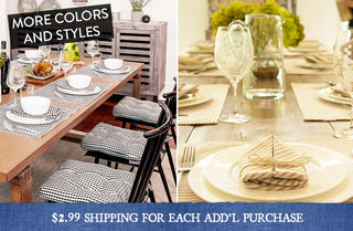 Yarn-Dyed Table Setting Linens, Pick Your Style