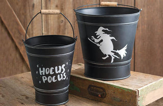 Black Witch Buckets, Set of 2
