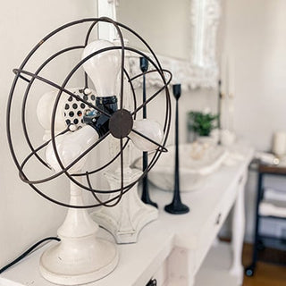 Antique White Fan Lamp