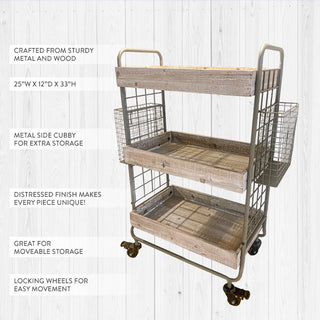 Wood Bar Cart | Functional Farmhouse