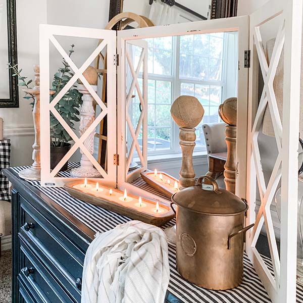 trellis wood rectangular mirror Trellis Window Mirror With Doors