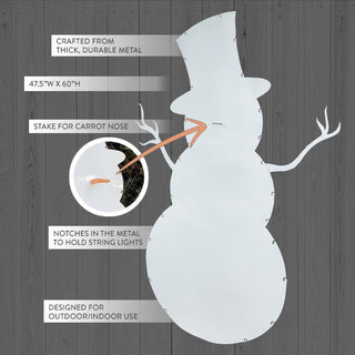 5 Foot Tall Indoor/Outdoor Snowman Silhouette