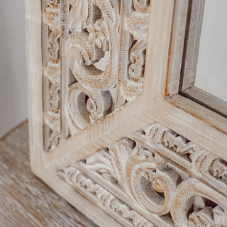 Ornate Wooden Cutout Mirror