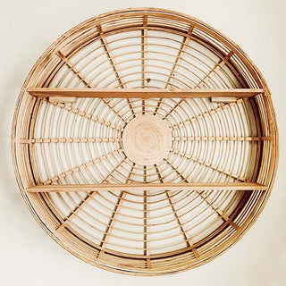 Circular Bamboo Wall Shelf