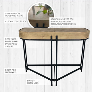 Rounded Edge Console Table