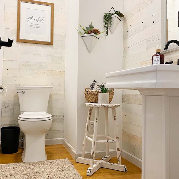 Whitewashed Distressed Stool Riser - Decor Steals